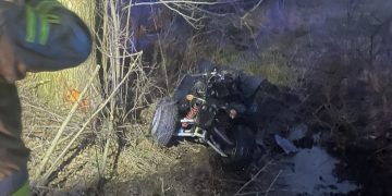 Wypadek z udziałem quada. Ucierpiał kierowca