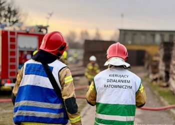 Paliła się stolarnia. 11 zastępów w akcji