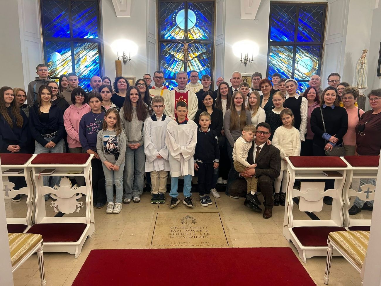 Salezjanie z młodzieżą oratoryjną i parafianami z Lądu w Pałacu Prezydenckim