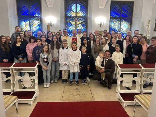 Salezjanie z młodzieżą oratoryjną i parafianami z Lądu w Pałacu Prezydenckim