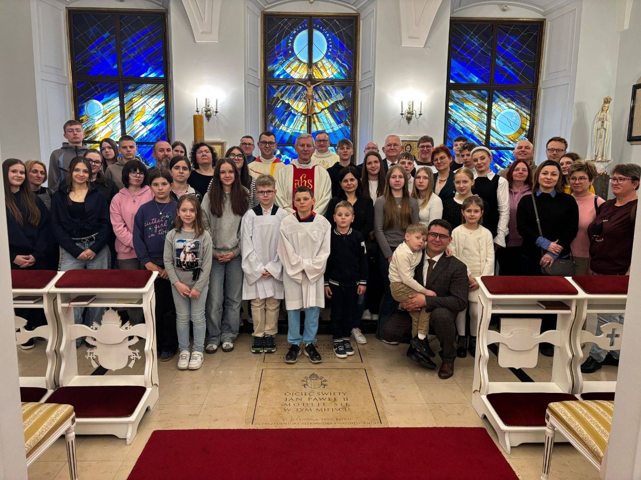 Salezjanie z młodzieżą oratoryjną i parafianami z Lądu w Pałacu Prezydenckim