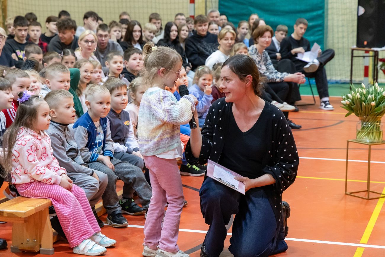 Spotkał się z uczniami z Wólki