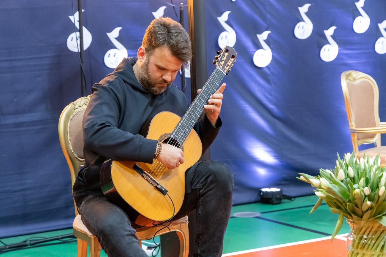 Spotkał się z uczniami z Wólki