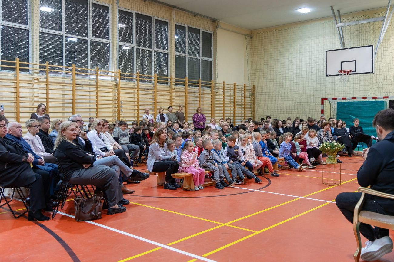 Spotkał się z uczniami z Wólki