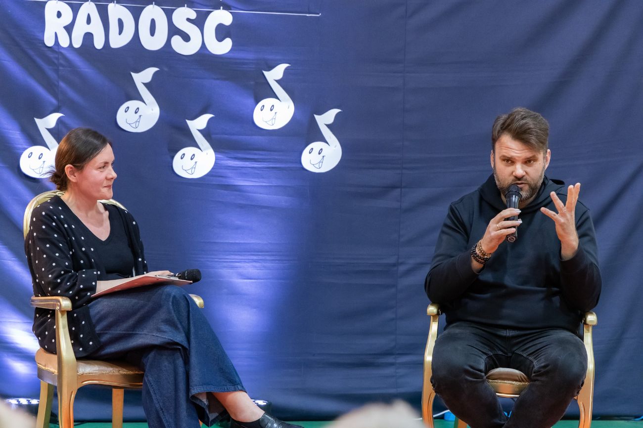 Spotkał się z uczniami z Wólki