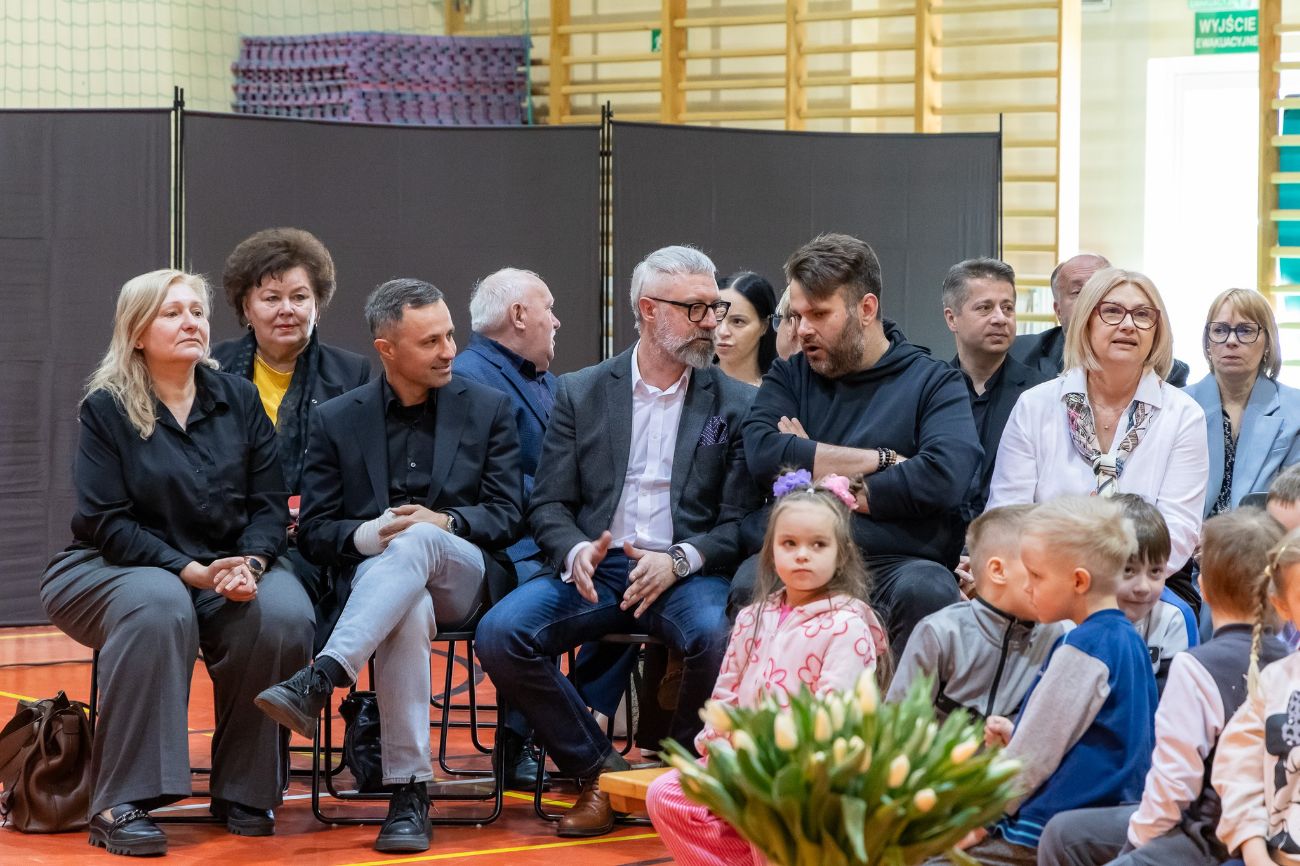 Spotkał się z uczniami z Wólki