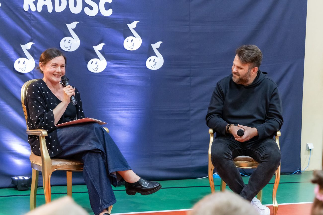 Spotkał się z uczniami z Wólki