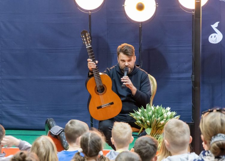 Spotkał się z uczniami z Wólki