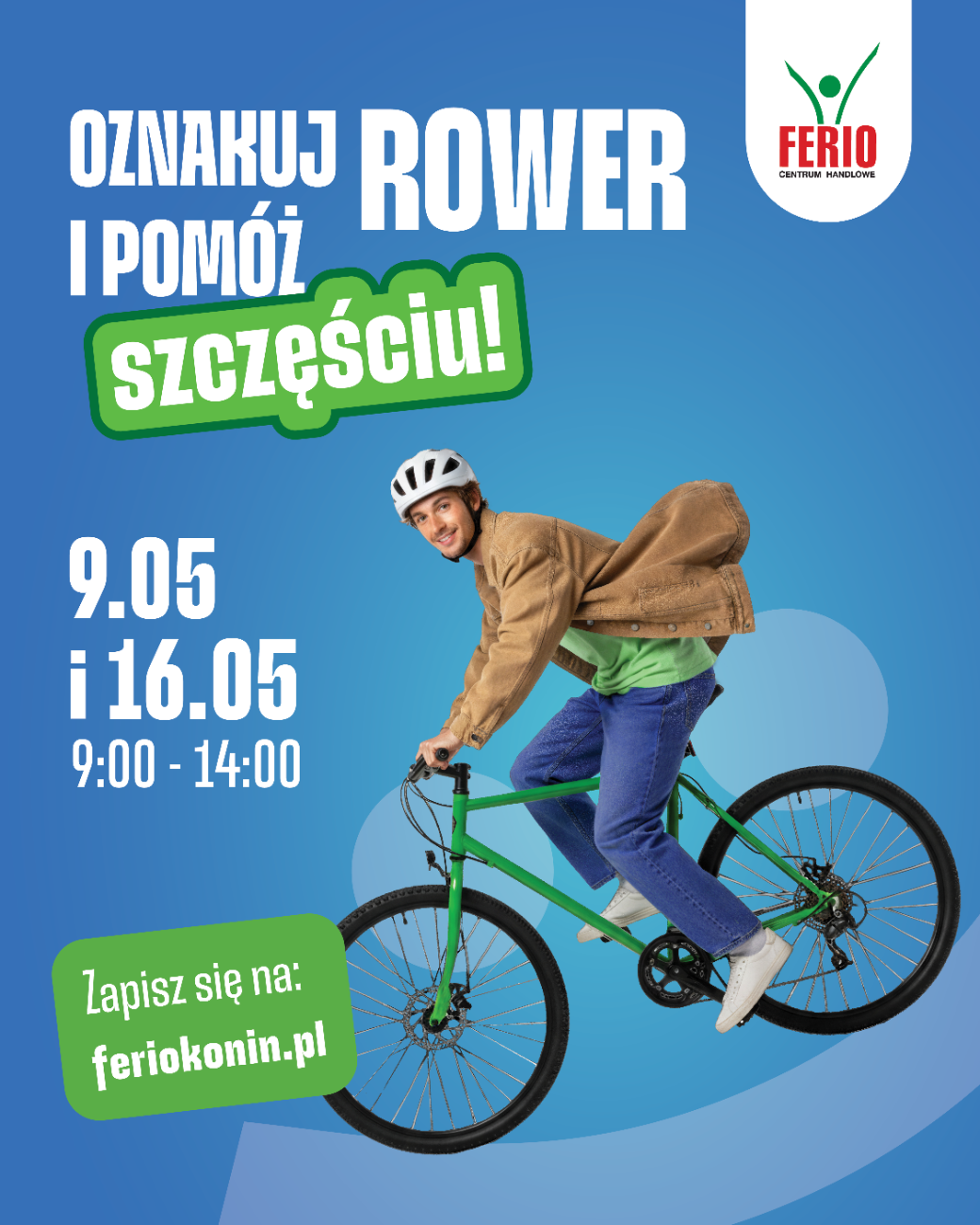 Wiosenna tradycja w Ferio Konin – ruszają bezpłatne zapisy na znakowanie rowerów!